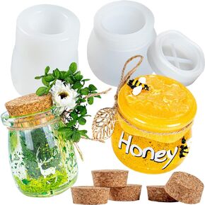 Jar Resin Molds Silicone, Storage Container Epoxy Casting Kits Set of 7