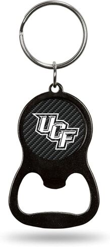 سلسلة مفاتيح معدنية من ألياف الكربون من Rico Industries Central Florida Knights UCF - فتاحة زجاجات المشروبات مع حلقة مفاتيح - حجم الجيب in Saudi Arabia