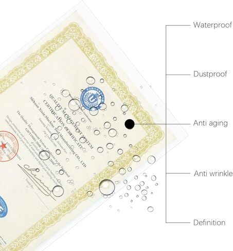 واقيات ورق بدون ثقوب، 100 قطعة، 8.5 بوصة × 11 بوصة، واقيات ورق رؤية واضحة، واقيات صفحة التحميل العلوي، أكمام صفائح بلاستيكية in Kuwait