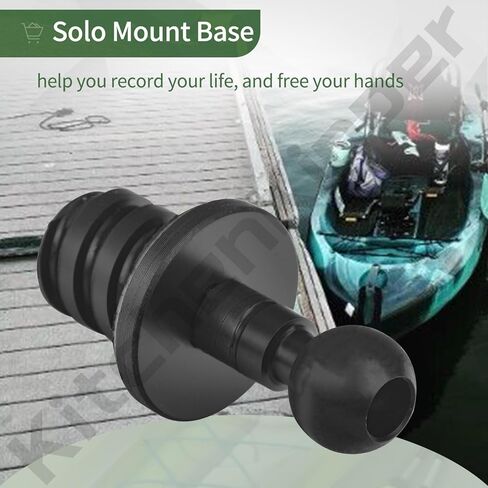 قاعدة تثبيت منفردة لملحقات رام كاياك، تصميم ملولب لسهولة التركيب - مفيدة فقط لقوارب الكاياك المزودة بمسمار ذاكرة الوصول العشوائي في فتحات المحول in Kuwait