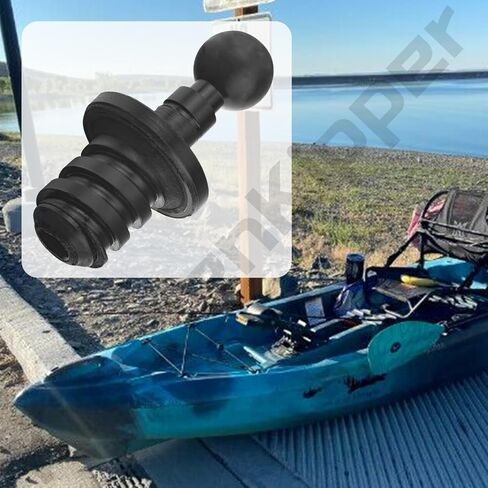 قاعدة تثبيت منفردة لملحقات رام كاياك، تصميم ملولب لسهولة التركيب - مفيدة فقط لقوارب الكاياك المزودة بمسمار ذاكرة الوصول العشوائي في فتحات المحول in Kuwait