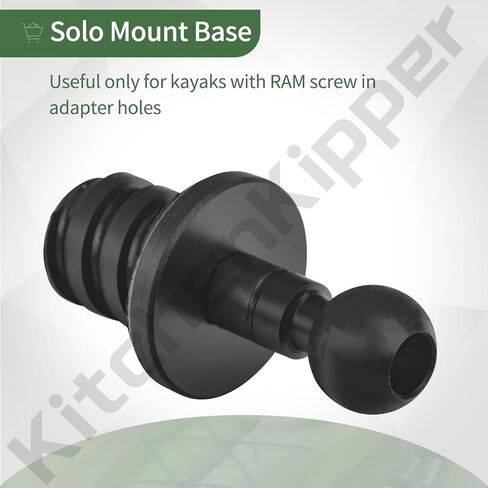 قاعدة تثبيت منفردة لملحقات رام كاياك، تصميم ملولب لسهولة التركيب - مفيدة فقط لقوارب الكاياك المزودة بمسمار ذاكرة الوصول العشوائي في فتحات المحول in Kuwait