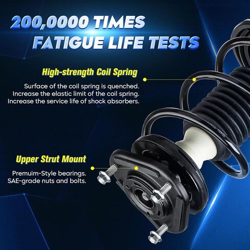 مجموعة الصدمات الأمامية مع زنبرك ملفوف متوافق مع Toyota Corolla 2009-2013، Matrix 2011-2013، 1.8L L4، استبدال 472597 472598، يسار ويمين، قطعتان in Saudi Arabia