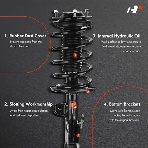 A-Premium Front Pair (2) Complete Strut & Coil Spring Assembly Compatible with Toyota Prius 2010-2015, Driver and Passenger Side in Saudi Arabia