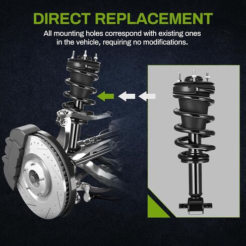 AUTOSAVER88 Front Pair Complete Quick Struts Compatible with 2007-2013 Chevy Silverado 1500, 2007-2013 GMC Sierra 1500 in Saudi Arabia