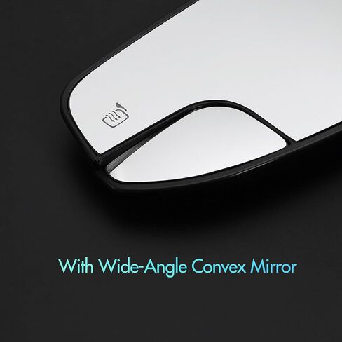 Driver Side Mirror Replacement for Ford Fusion 2013 2014 2015 2016 2017 2018 2019 2020, Left Side Exterior Mirror Glass, Heated, Chrome Convex Mirror with Backing Plate DS7Z17K707F in Saudi Arabia
