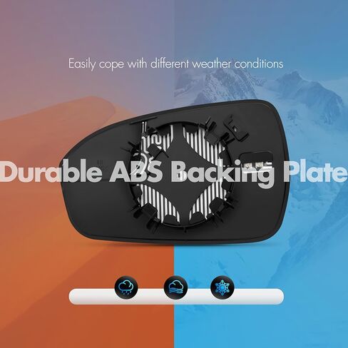 Driver Side Mirror Replacement for Ford Fusion 2013 2014 2015 2016 2017 2018 2019 2020, Left Side Exterior Mirror Glass, Heated, Chrome Convex Mirror with Backing Plate DS7Z17K707F in Saudi Arabia