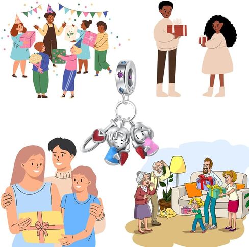 الصداقة الحيوان تتدلى سحر للأساور والقلائد المرأة الخرز سحر تتدلى 925 الفضة الاسترليني 5A الزركون مكعب، عيد الميلاد هدايا مجوهرات عيد الأم لها in Kuwait