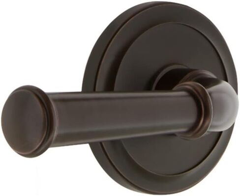 Grandeur Circulaire Rosette Passage with Georgetown Lever in Timeless Bronze in Kuwait