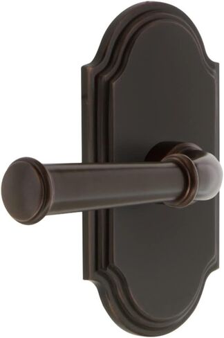 Grandeur Arc Plate Privacy Georgetown Lever in Timeless Bronze in Saudi Arabia