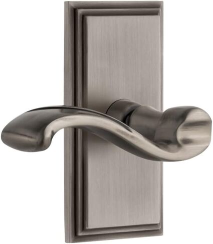 Grandeur Hardware Carre' Tall Plate Double Dummy with Portofino Lever in Antique Pewter in Saudi Arabia