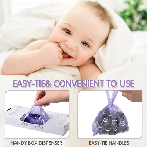 أكياس حفاضات الأطفال المعطرة عدد 1600 من كولار، أكياس حفاضات الأطفال المعطرة مع مقبض ربطة عنق، أكياس قمامة حفاضات الأطفال، أكياس نفايات الحيوانات الأليفة (أحمر وردي) in Kuwait