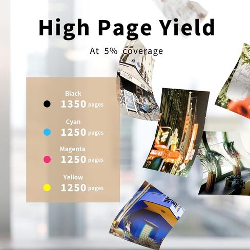 خراطيش حبر متوافقة مع XJI 206A (مع رقاقة) لحبر HP 206 A X 206X (4 عبوات)، لطابعة Laserjet Pro MFP M255 M255dw M282 M282nw M283 M283cdw M283fdw الملونة in Kuwait