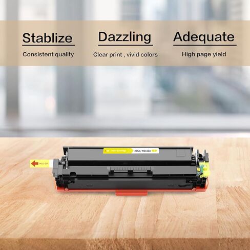 خراطيش حبر متوافقة مع XJI 206A (مع رقاقة) لحبر HP 206 A X 206X (4 عبوات)، لطابعة Laserjet Pro MFP M255 M255dw M282 M282nw M283 M283cdw M283fdw الملونة in Kuwait