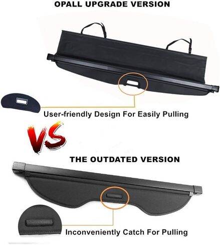 غطاء حمولة حقيبة السيارة الخلفي يناسب Toyota 4runner 2010-2022 2023 2024 غطاء حماية أمان البضائع الخلفي قابل للسحب لجميع الأحوال الجوية مقاوم للماء [إصدار أسود محدث: لا توجد فجوة بين المقعد الخلفي] in Kuwait
