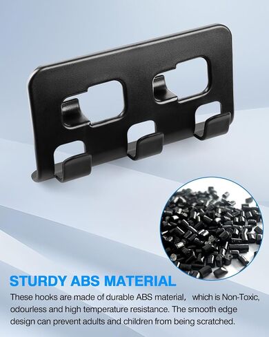 Custom Fit for Glove Box Hooks 2020-2023 Tesla Model Y & 2017-2023 Model 3 Accessories Glove Box Organizer Bag Holder Storage Hanger Clip ABS Material Black 2PCS in Saudi Arabia