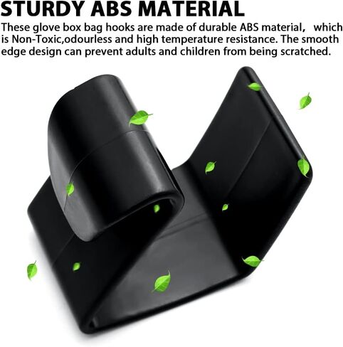 خطافات تخزين ABS، 3 قطع خطافات سيارة لطراز Tesla Y Model 3 ملحقات 2020-2024، صندوق القفازات وشماعات صندوق السيارة، أساسيات داخلية منظمة باللون الأسود in Kuwait