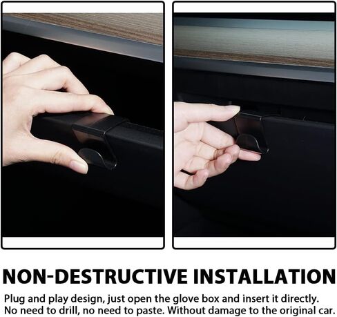 خطافات تخزين ABS، 3 قطع خطافات سيارة لطراز Tesla Y Model 3 ملحقات 2020-2024، صندوق القفازات وشماعات صندوق السيارة، أساسيات داخلية منظمة باللون الأسود in Kuwait