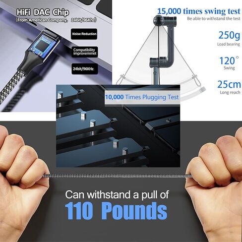 كابل مضخم طاقة ستيريو USB C إلى 2 XLR ذكر، كابل صوت USB من النوع C إلى مزدوج XLR ذكر، مكبر صوت نشط للاتصال USB C للهاتف المحمول، كابل صوت مضخم الطاقة - 3.3FT in Kuwait