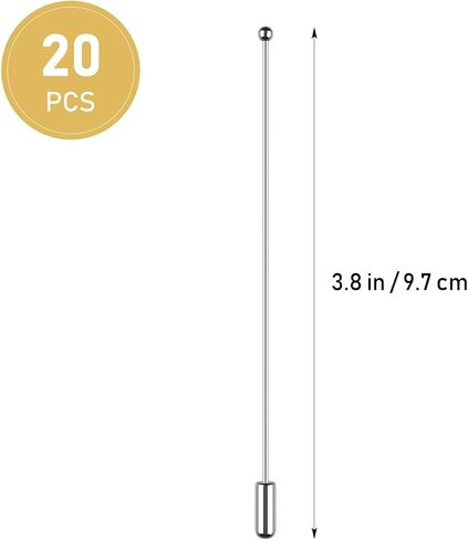 Healifty 60Pcs Brooch Pin Stick,Safety Stick Pins Tie Stick Pin Lapel Stick Pin Hat Pin for DIY Costume Jewelry Making in Saudi Arabia