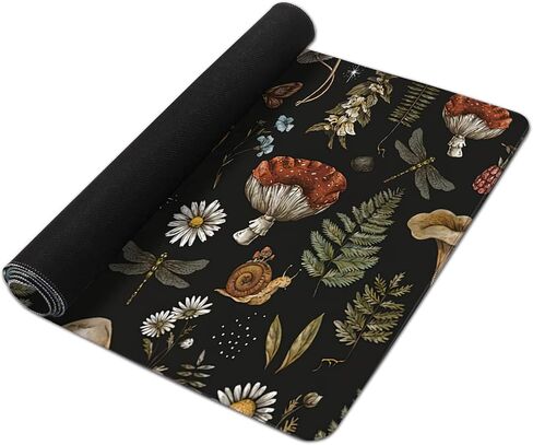 Vintage Mushroom Large Mouse Pad Extended Gaming Mouse Pad Waterproof Desk Mat with Stitched Edge,Non Slip Base Keyboard Mouse pad for Home Office 35.4" X 15.7" in Saudi Arabia