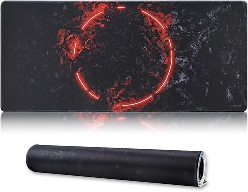 لوحة ماوس كبيرة للألعاب بحواف مخيطة، [35.4x15.7 بوصة] لوحة ماوس ممتدة مع قاعدة مطاطية طبيعية غير قابلة للانزلاق للاعبين/سطح المكتب/المكتب/المنزل - 90x40 Heius in Kuwait