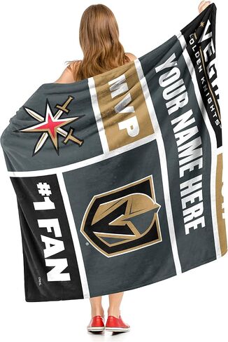 Northwest NHL Chicago Blackhawks Personalized Silk Touch Sherpa Throw Blanket, 50" x 60", Colorblock in Saudi Arabia