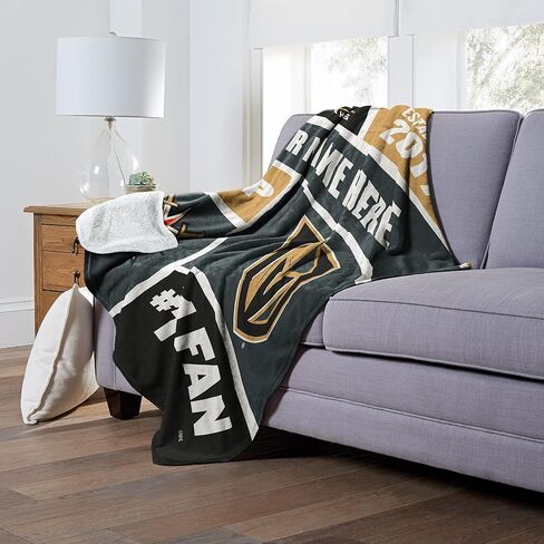 Northwest NHL Chicago Blackhawks Personalized Silk Touch Sherpa Throw Blanket, 50" x 60", Colorblock in Saudi Arabia
