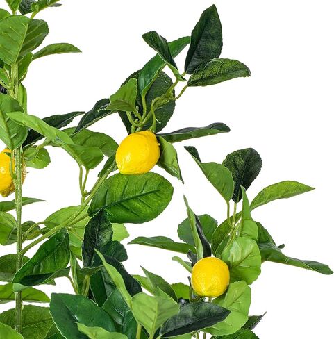 Vickerman 51" Real Touch Artificial Lemon Tree - Potted Faux Lemon Tree for Indoor Decor - Realistic Leaves and Fruit - Maintenance-Free Faux Tree for Home or Office Decoration in Saudi Arabia