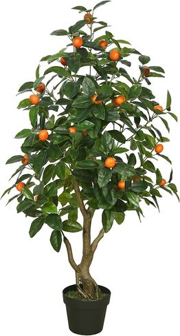 Vickerman 51" Real Touch Artificial Lemon Tree - Potted Faux Lemon Tree for Indoor Decor - Realistic Leaves and Fruit - Maintenance-Free Faux Tree for Home or Office Decoration in Saudi Arabia