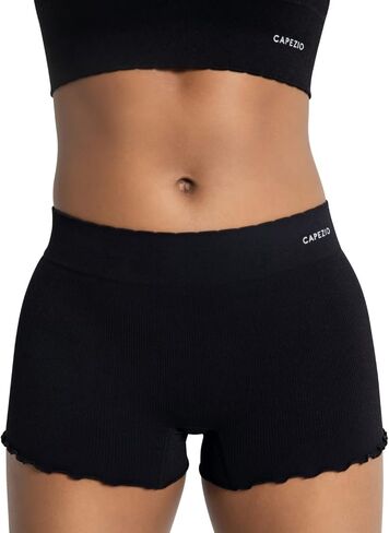 Capezio Women's Seamless Ribbed Shortie W/Lettuce Edge in Saudi Arabia