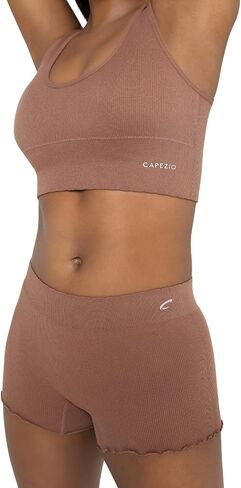 Capezio Women's Seamless Ribbed Shortie W/Lettuce Edge in Saudi Arabia