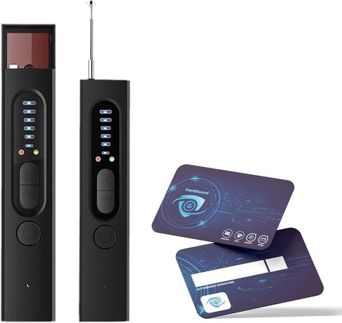 كاشفات الكاميرا الخفية مع بطاقات حجب RFID، كاشف الكاميرا الداخلي والخارجي، كاشف الحشرات والكاميرا المخفية، كاشف الكاميرا الخفية، ماسح ضوئي للإشارة اللاسلكية RF للسفر في المنزل والمكتب in Kuwait