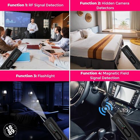 كاشفات الكاميرا الخفية مع بطاقات حجب RFID، كاشف الكاميرا الداخلي والخارجي، كاشف الحشرات والكاميرا المخفية، كاشف الكاميرا الخفية، ماسح ضوئي للإشارة اللاسلكية RF للسفر في المنزل والمكتب in Kuwait