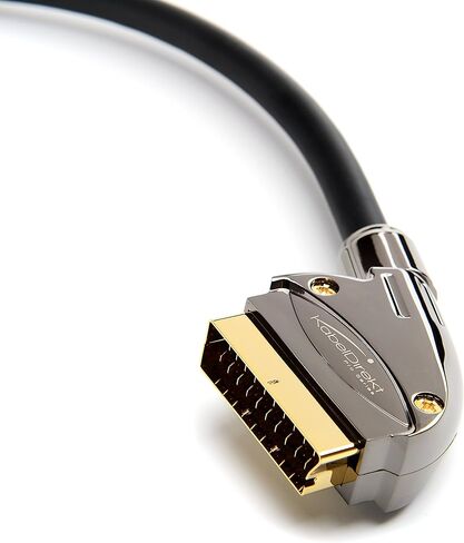 KabelDirekt – كابل SCART بطول 6 أقدام (21 سنًا، دروع متعددة، موصل دقيق، دقة عالية كاملة) – سلسلة Pro in Kuwait