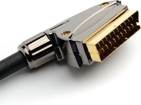 KabelDirekt – كابل SCART بطول 6 أقدام (21 سنًا، دروع متعددة، موصل دقيق، دقة عالية كاملة) – سلسلة Pro in Kuwait