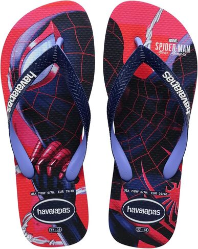 شبشب Havaianas Kids Top Marvel Flip Flop - صنادل سبايدرمان - أزرق داكن/أزرق بروفانس، طفل كبير بعمر عامين in Kuwait