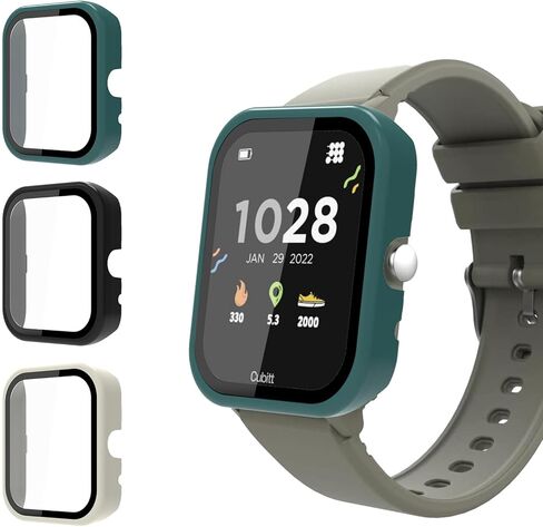 [3-Pack] Case with Tempered Glass Screen Protector Compatible with Cubitt Teens Smart Watch, Bumper Full Coverage Protective Hard PC Cases Face Cover for Cubitt Teens 1.69 Inch in Saudi Arabia