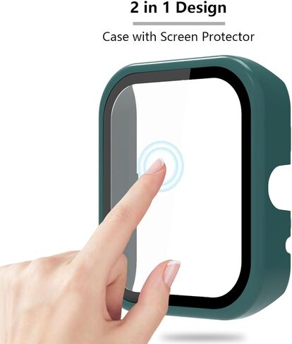 [3-Pack] Case with Tempered Glass Screen Protector Compatible with Cubitt Teens Smart Watch, Bumper Full Coverage Protective Hard PC Cases Face Cover for Cubitt Teens 1.69 Inch in Saudi Arabia