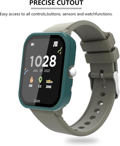 [3-Pack] Case with Tempered Glass Screen Protector Compatible with Cubitt Teens Smart Watch, Bumper Full Coverage Protective Hard PC Cases Face Cover for Cubitt Teens 1.69 Inch in Saudi Arabia