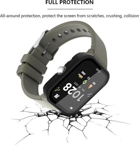 [3-Pack] Case with Tempered Glass Screen Protector Compatible with Cubitt Teens Smart Watch, Bumper Full Coverage Protective Hard PC Cases Face Cover for Cubitt Teens 1.69 Inch in Saudi Arabia