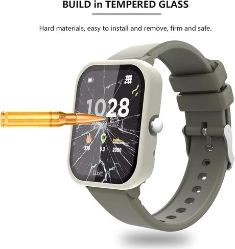 [3-Pack] Case with Tempered Glass Screen Protector Compatible with Cubitt Teens Smart Watch, Bumper Full Coverage Protective Hard PC Cases Face Cover for Cubitt Teens 1.69 Inch in Saudi Arabia