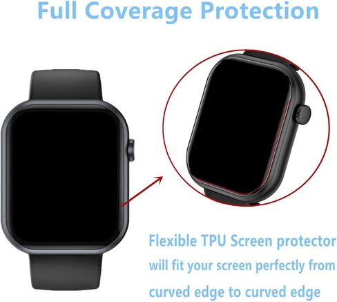 Compatible for Hwagol Smart Watch Screen Protector (6 Pack) 2024 New 1.85 Inch G28 / G20 Fitness Tracker Flexible TPU Clear Film in Saudi Arabia