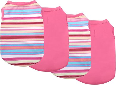 قمصان عيد الفصح للكلاب - 4 قطع سترة خفيفة الوزن للكلاب الصغيرة والمتوسطة، قمصان للحيوانات الأليفة قابلة للتنفس، ملابس ناعمة للكلاب الصغيرة والمتوسطة in Kuwait