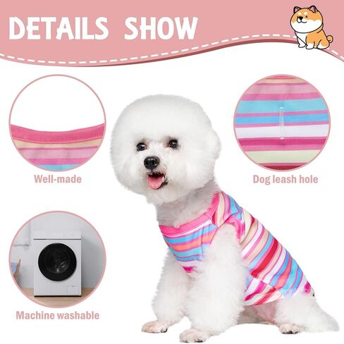 قمصان عيد الفصح للكلاب - 4 قطع سترة خفيفة الوزن للكلاب الصغيرة والمتوسطة، قمصان للحيوانات الأليفة قابلة للتنفس، ملابس ناعمة للكلاب الصغيرة والمتوسطة in Kuwait