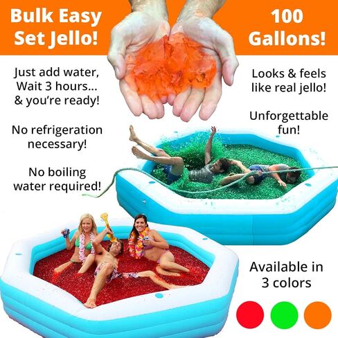 Bulk JELLO WRESTLING Kit 100 Gallon Package! GREEN Jelly Wrestling Mix. Just Add Water to a Jello Pool to make a Jello Wrestling Ring. Easy Set Wrestling Jello for Fundraisers, Tug o War & Party Games in Saudi Arabia