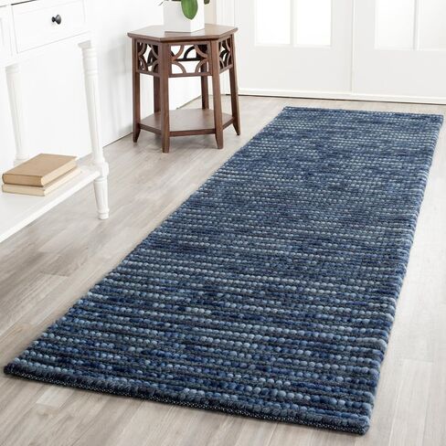 SAFAVIEH Bohemian Collection 2'6" x 6' Red / Multi BOH525B Handmade New Zealand Wool & Jute Runner Rug in Saudi Arabia