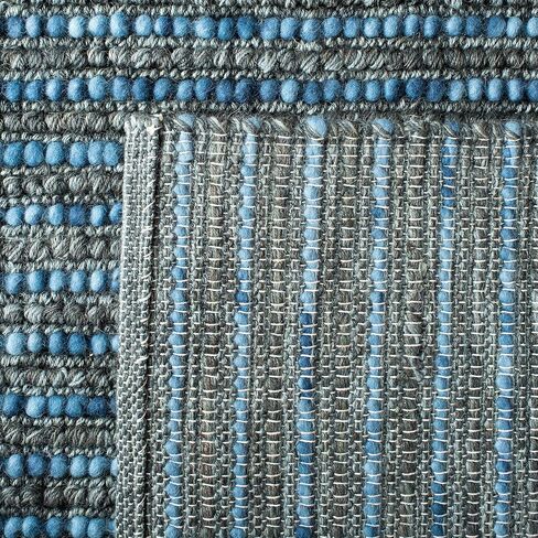 SAFAVIEH Bohemian Collection 2'6" x 6' Red / Multi BOH525B Handmade New Zealand Wool & Jute Runner Rug in Saudi Arabia