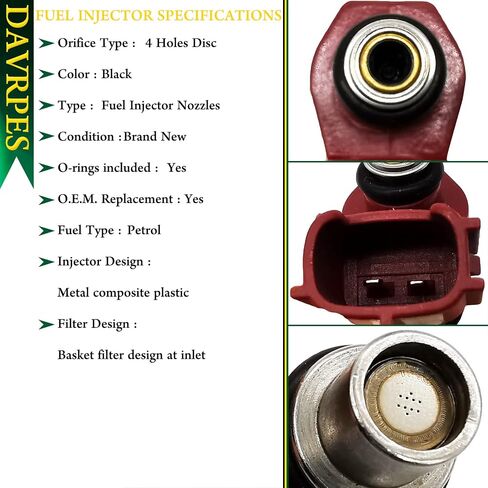 4 قطعة 6D8-13761-00-00 حقن الوقود فوهة رش الوقود 10 ثقوب محرك القرص لياماها 80 بيل خارجي 75HP 90HP 4 السكتة الدماغية استبدال #6D8137610000｜6D8 13761 00 00 in Saudi Arabia