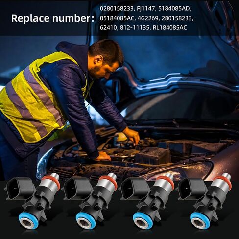Koolertron 8PCS Fuel Injectors for Ford E150 E250 E350 E450 F150 F250 F350 Excursion Expedition MUSTANG, for Lincoln Navigator Town Car, for Mercury Cougar Grand Marquis, 4.6-5.8 V8 0280150943 FJ713 in Saudi Arabia
